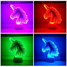 Unicornlu Aynalı Led Işıklı Lamba