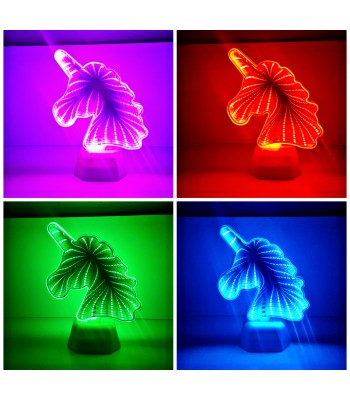 Unicornlu Aynalı Led Işıklı Lamba